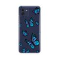 Silikonska futrola - maska print Skin za Samsung A035 Galaxy A03 Blue butterfly.