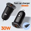 Auto punjac LDNIO C105, QC3.0, 30W USB Type C crni.