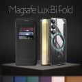 Futrola - maska Magsafe Lux Bi Fold za Samsung Galaxy S22 Ultra 5G ljubicasta.