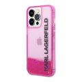 Futrola - maska Karl Lagerfeld Liquid Glitter Elong za iPhone 14 Pro Max pink Full Original (KLHCP14XLCKVF) (MS).