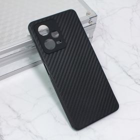 Futrola - maska Carbon fiber za Xiaomi Redmi Note 12 Pro 5G (EU) crna.