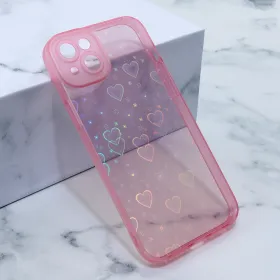 Futrola - maska Heart Color IMD za iPhone 14 Plus 6.7 roze (MS).