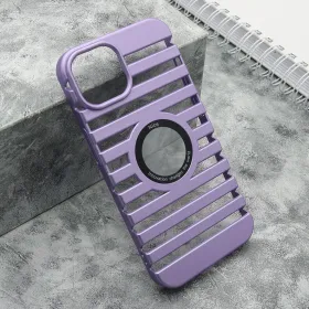Futrola - maska LINES LOGO CUT za iPhone 14 (6.1) ljubicasta (MS).