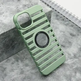 Futrola - maska LINES LOGO CUT za iPhone 14 (6.1) mint (MS).