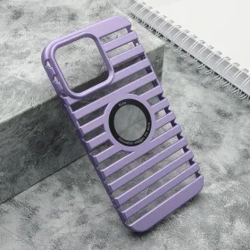 Futrola - maska LINES LOGO CUT za iPhone 14 Pro Max (6.7) ljubicasta (MS).