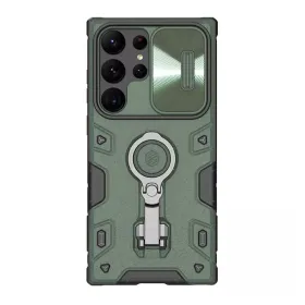 Futrola - maska Nillkin Cam Shield Armor Pro za Samsung Galaxy S23 Ultra zelena (MS).