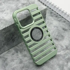 Futrola - maska LINES LOGO CUT za iPhone 15 Pro (6.1) mint (MS).