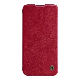 Futrola - maska Nillkin Qin Pro za iPhone 15 (6.1) crvena (MS).