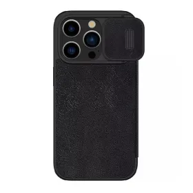 Futrola - maska NILLKIN QIN PRO za iPhone 15 Pro Max (6.7) crna (MS).