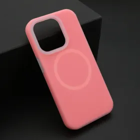 Futrola - maska PASTEL COLOR MagSafe za iPhone 15 Pro (6.1) pink (MS).