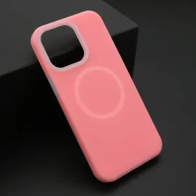 Futrola - maska PASTEL COLOR MagSafe za iPhone 15 Pro Max (6.7) pink (MS).