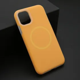 Futrola - maska PASTEL COLOR MagSafe za iPhone 11 (6.1) narandzasta (MS).
