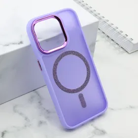 Futrola - maska SHINING MAGSAFE za iPhone 15 Pro (6.1) ljubicasta (MS).