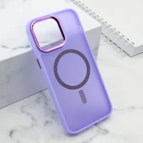 Futrola - maska SHINING MAGSAFE za iPhone 15 Pro Max (6.7) ljubicasta (MS).