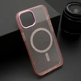 Futrola - maska SPARKLING MagSafe za iPhone 13 (6.1) roze (MS).