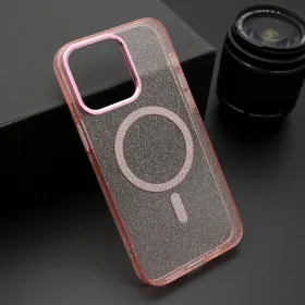 Futrola - maska SPARKLING MagSafe za iPhone 15 Pro Max (6.7) roze (MS).