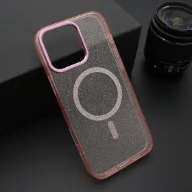 Futrola - maska SPARKLING MagSafe za iPhone 16 Pro Max (6.9) roze (MS).