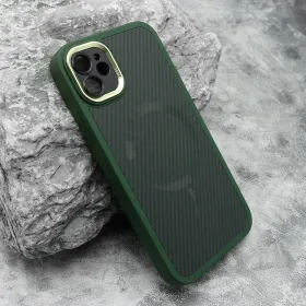 Futrola - maska CARBON MagSafe za iPhone 11 (6.1) zelena (MS).