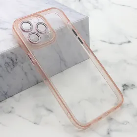 Futrola - maska DIAMOND LENS za iPhone 15 Pro Max (6.7) roze (MS).