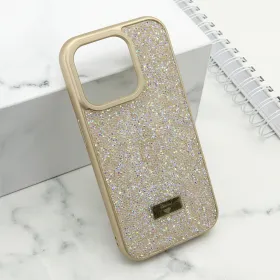 Futrola - maska DIAMOND SELECTION za iPhone 15 Pro (6.1) zlatna (MS).