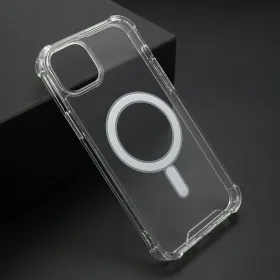 Futrola - maska CRASHPROOF MAGNETIC CONNECTION za iPhone 15 Plus (6.7) providna (bela) (MS).