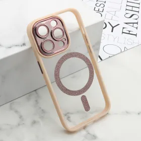 Futrola - maska DIAMOND MagSafe za iPhone 14 Pro (6.1) roze (MS).
