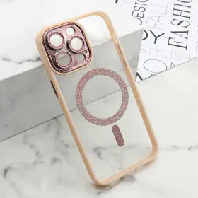 Futrola - maska DIAMOND MagSafe za iPhone 14 Pro Max (6.7) roze (MS).