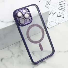 Futrola - maska DIAMOND MagSafe za iPhone 14 Pro Max (6.7) ljubicasta (MS).