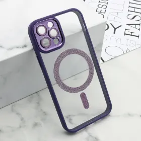 Futrola - maska DIAMOND MagSafe za iPhone 12 Pro (6.1) ljubicasta (MS).
