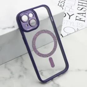Futrola - maska DIAMOND MagSafe za iPhone 15 (6.1) ljubicasta (MS).