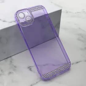 Futrola - maska DIAMOND SIDE za iPhone 14 Plus (6.7) ljubicasta (MS).