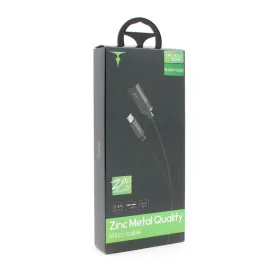 USB Data kabl T-phox Zinc Holly micro USB 2.4A zlatno-crni 1.2m.
