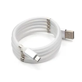 USB Data kabl magnet micro USB beli.
