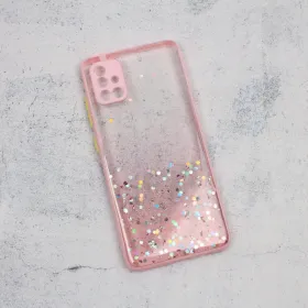 Futrola - maska Frame Glitter za Samsung A515F Galaxy A51 roze.