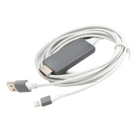 Kabl lightning na HDMI USB 2m sivi.