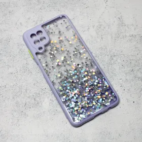 Futrola - maska Frame Glitter za Samsung A125F Galaxy A12 ljubicasta.