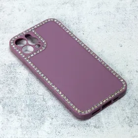 Futrola - maska Frame Cirkon za iPhone 12/12 Pro 6.1 ljubicasta.