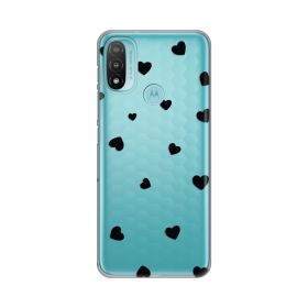 Silikonska futrola - maska print Skin za Motorola Moto E20 Hearts.