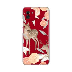 Silikonska futrola - maska print Skin za Samsung A035 Galaxy A03 Flower Deer.