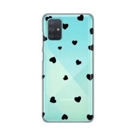 Silikonska futrola - maska print Skin za Samsung A715F Galaxy A71 Hearts.