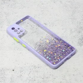 Futrola - maska Frame Glitter za Samsung A515F Galaxy A51 ljubicasta.