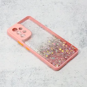 Futrola - maska Frame Glitter za Samsung A536 Galaxy A53 5G roze.