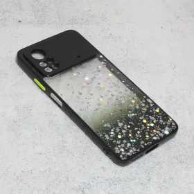 Futrola - maska Frame Glitter za Xiaomi Poco X4 Pro 5G crna.