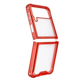 Futrola - maska providna TPU za Samsung F721B Samsung F721 Galaxy Z Flip 4 crvena.