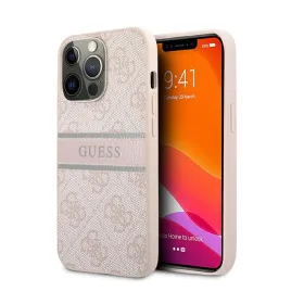 Futrola - maska Guess Stripe za iPhone 13 Pro 6.1 roze (GUHCP13L4GDPI).