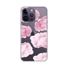 Silikonska futrola - maska print Skin za iPhone 14 Pro Max 6.7 Pink Clouds.