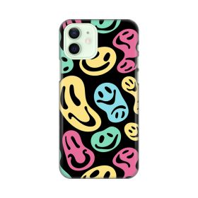 Silikonska futrola - maska print za iPhone 12 6.1 Black Color Smiles.