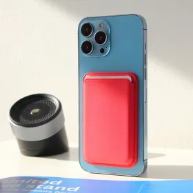 Futrola - maska Leather Magsafe Pocket za iPhone 12 crvena.