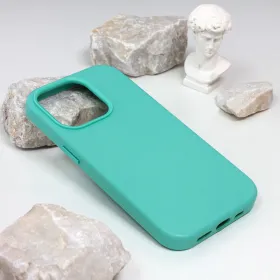 Futrola - maska Beautiful Shine Leather iPhone 14 Pro 6.1 mint.