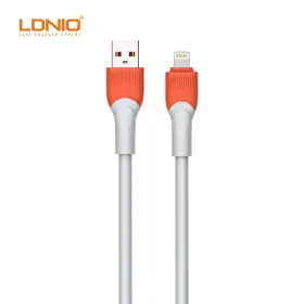 USB Data kabl LDNIO LS601 30W Fast iPhone lightning sivi 1m.